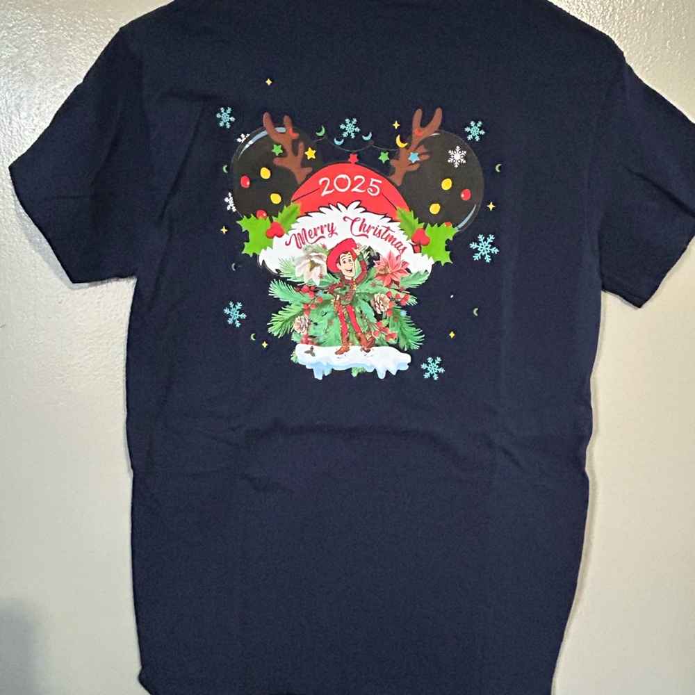 Festive Navy Christmas Graphic Tee